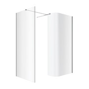 Excellent Vidoq walk-in kabina prysznicowa gięta, ścianka prosta 120cm, ścianka gięta 83cm chrom KAEX.1507.K.1200.0830.CR