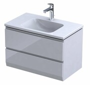 Oristo Brylant szafka z umywalką wisząca 79x50x45 biały połysk OR36-SD2S-80-1-V3/UME-CE-80-91