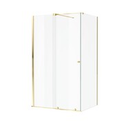 Excellent Ortigo kabina prostokątna 140x80 cm przejrzysta złoty połysk KAEX.5016.K.1400.0800.GL