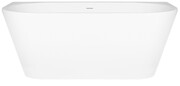 Oltens Delva wanna wolnostojąca przyścienna 150x70 cm akrylowa owalna biały połysk 12018000