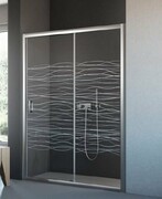 Grawer na szkle dla kabin Radaway wzór 01 waves