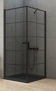 New Trendy New Soleo Black 90x90x195 cm kabina kwadratowa lewa wspornik skośny przejrzyste D-0285A/D-0120B