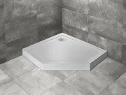 Radaway Doros Pt E Compact Stone brodzik pięciokątny 100x90x11,5cm lewy biały SDRPTP1090-05-04SL
