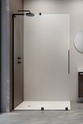 Radaway Furo Black SL kabina Walk-in 100x200cm lewa czarny mat/szkło przejrzyste 10306538-54-01L/10110494-01-01