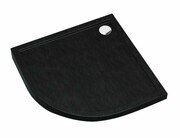 Schedpol Schedline Sharper Black Stone brodzik półokrągły 80x80x4,5cm 3S.S1O-8080/C/ST