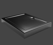 Sea Horse brodzik prysznicowy prostokątny 120x80x14 cm czarny połysk BKB306B