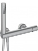 Deante SILIA HEXA Bateria prysznicowa z zestawem prysznicowym stal szczotkowana BHS_F41M