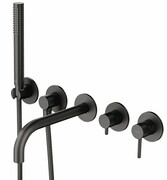 Omnires Y bateria wannowa 5-otworowa podtynkowa z długą wylewką grafit szczotkowany Y1237/1GR ___ RABAT W KOSZYKU! ___