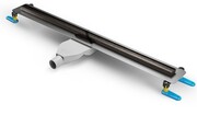 New Trendy Visio Slim Gunmetal odpływ liniowy z rusztem szczotkowanym w kolorze grafit 100x3,2 cm OL-0095