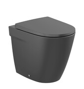 Roca Ona miska WC stojąca przyścienna Rimless Czarny Mat A347687080
