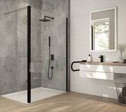 Sanplast Exa Line PR2/EXA LINE Kabina walk-in 80x200 cm czarny matowy 600-540-0970-59-401