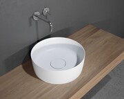 Riho Limited Thin umywalka okrągła nablatowa 41x41x14 cm BIAŁY MAT W024001105