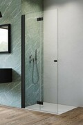Radaway Nes 8 Black KDD B kabina walk in 90cm lewa czarny mat/szkło przejrzyste 10074090-54-01L