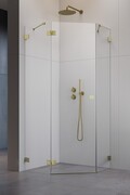 Radaway Essenza Pro Brushed Gold Ptj kabina pięciokątna 80x80 lewa szczotkowane złoto 10100000-99-01L/10100100-01-01