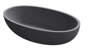 Riho Limited Escala owalna umywalka nablatowa 55x32x15 cm ANTARCYT MAT W030001080