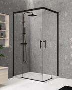 Novellini Kali AH kabina kwadratowa 90x90 profile czarne KALIAH86L-1H/KALIAH86L-1H
