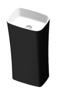 Vayer Volans umywalka wolnostojąca 45x33x85cm biała-czarna 045.033.085.3-4.0.3.0.0.BC