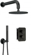 Deante SILIA Zestaw prysznicowy podtynkowy z BOXem mieszaczowym z głowicą prysznicową nero BXYYNQSM