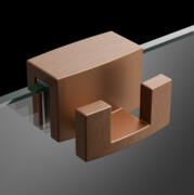 Radaway miedz szczotkowana wieszak na kabinę prysznicową 6mm i 8mm WR-093