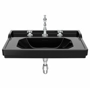 Roca Carmen umywalka ścienna z 3 otworami 80x50cm czarna A3270A0563