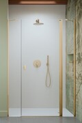 Radaway Nes Gold Dwjs drzwi wnękowe 130cm prawe złoty połysk szkło przejrzyste 10038130-09-01R