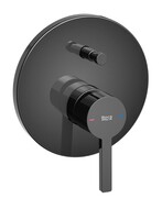 Roca Naia bateria wannowo-prysznicowa podtynkowa Titanium Black EVERLUX-PVD A5A0B96CN0