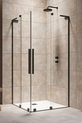 Radaway Furo SL Black KDD kabina 110x80cm czarny mat/szkło przejrzyste 10305110-54-01L/10305080-54-01R
