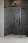 Radaway Idea 8 QL XL Black Kdj kabina 120x70cm lewa czarny mat/szkło przejrzyste 10560617-54-01L/10570572-01-01/10580070-01-01R