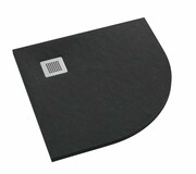 Schedpol Kalait Black Stone brodzik półokrągły + syfon 90x90cm 3.3104/C/ST-M2