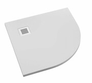 Schedpol Kalait White Stone brodzik półokrągły + syfon 80x80cm 3.3104/B/ST-M2