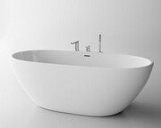 ScandiBath Mandal wanna wolnostojąca/przyścienna 170x85cm + syfon klik-klak Q360S-1701