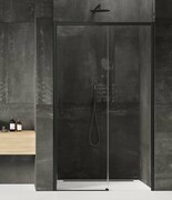 New Trendy Prime Black drzwi wnękowe pojedyncze 160x200 cm prawa przejrzyste D-0329A