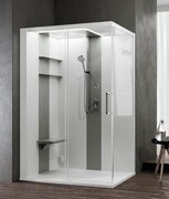 Novellini Skill 2P kabina masażowo-parowa lewa perłowy szary 140x80 SKI2P149ST5-1AN3