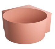 Omnires Ovo M+ wanna wolnostojąca narożna okrągła 120x120 cm coral mat OVO120WNCO