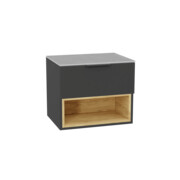 Excellent Tuto 2.0 szafka wisząca front gładki wysoki szary 60x50x46,5 cm blat jasny szary MLEX.2171.K.60.02SJ.GRGR