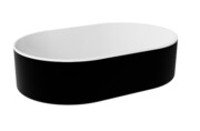 Besco Lova B&W Matt umywalka nablatowa Czarno/Biała 34x53x13cm #UMM-LBW-N