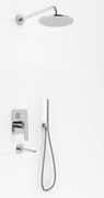 Kohlman Experience zestaw prysznicowo-wannowy z deszczownicą 20 cm chrom QW211ER20 __ RABAT W KOSZYKU! __