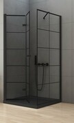New Trendy New Soleo Black 90x90x195 cm kabina lewa przejrzyste D-0289A/D-0120B