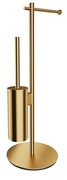 Omnires Modern Project stojak na papier i szczotkę toaletową złoty szczotkowany MP60810GLB