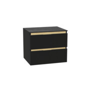 Excellent Tuto 2.0 szafka wisząca front gładki niski czarny 60x50x46,5 cm blat marmur MLEX.2172.K.60.01MA.BKBK