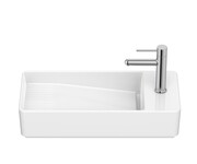 Roca Tura umywalka ścienna/meblowa 55 x 27 cm z otworem na baterie biała z powłoką SUPERGLAZE A327692S00