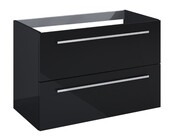 Roca Kwadro szafka 80x38x53 cm czarny połysk A857970351