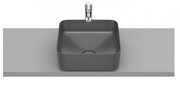 Roca FINECERAMIC umywalka nablatowa cienkościenna Square 37x37 onyx A327532640