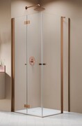 Radaway Nes Brushed Copper KDD B / KDD II kabina 90x100cm lewa szczotkowana miedź przejrzyste 10024090-93-01L/10016100-93-01R