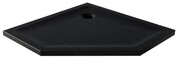 New Trendy Mild Stone brodzik akrylowy pięciokątny 80x80x4,5 cm czarny B-0581