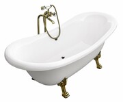 Besco Amelia wanna owalna Retro 190x77 + nogi złote #WKA-190W+ZŁ