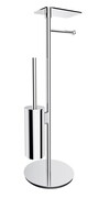 Omnires Modern Project stojak na papier i szczotkę toaletową z półką chrom połysk MP60820CR