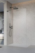 Radaway Modo 8 QL SL Brushed GunMetal II kabina Walk-in 115x200 lewa szczotkowany grafit/szkło przejrzyste 10318115-92-01L
