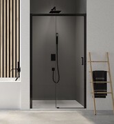 Sanplast Exa Line D2/EXA LINE drzwi przesuwne 110-120x200 cm czarny matowy 600-540-2520-59-401