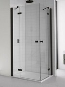 SanSwiss Annea Black Line kabina kwadratowa 100x100cm profile czarne AN13G10000607/AN13D10000607